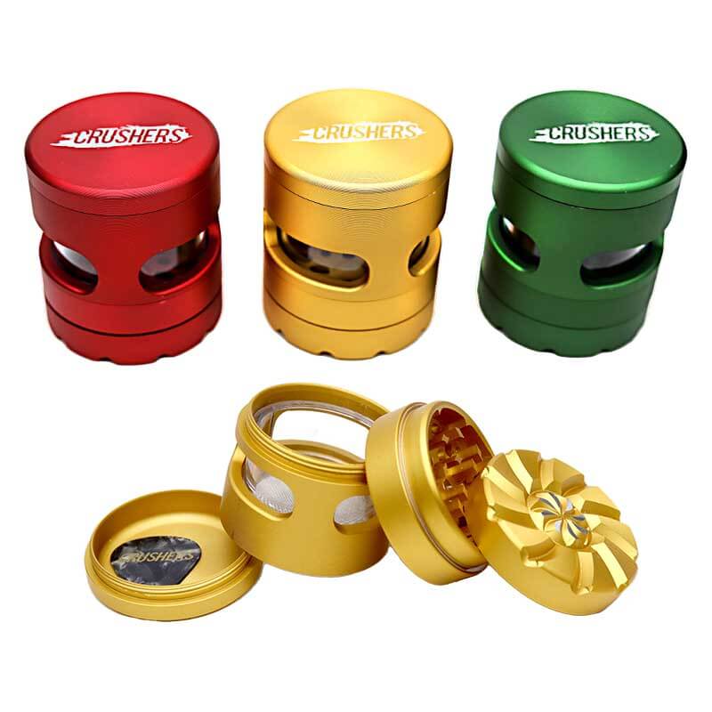 Crushers Fan Window 4 Part Grinder (GR113) | 50mm | Assorted Colors product image